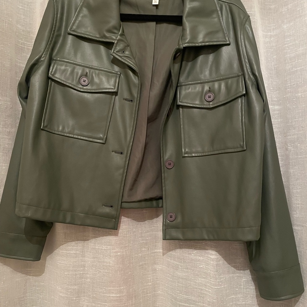 BP Olive Leather Women's Jacket